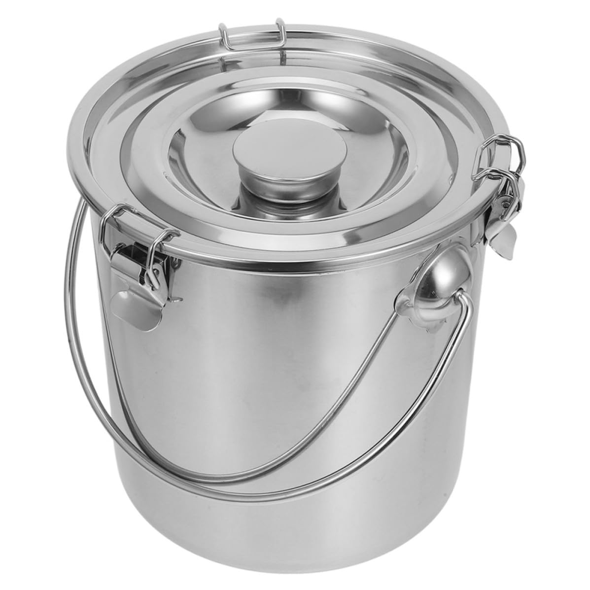 VICASKY Seau de Stockage du Lait en Acier Inoxydable 9l Couvercle