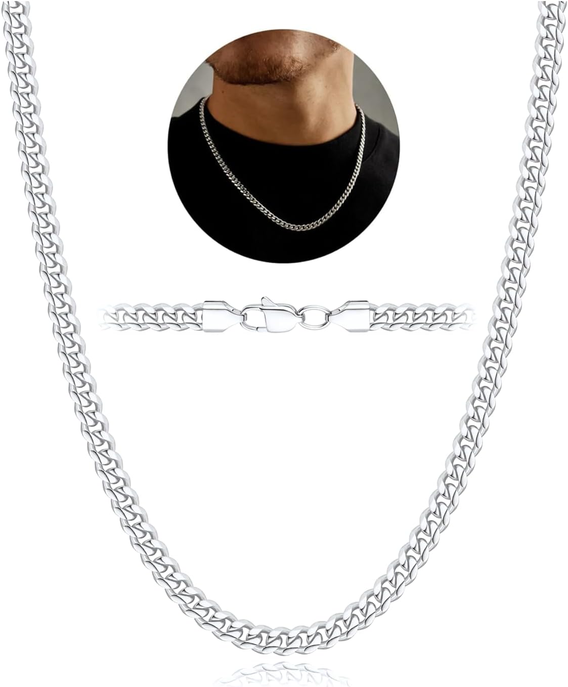 Jewlpire Italian 5MM Silver Cuban Link Chain Jamaica Ubuy