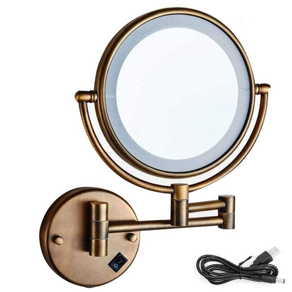 Miroir maquillage grossissant double face pour une salle de bain moderne