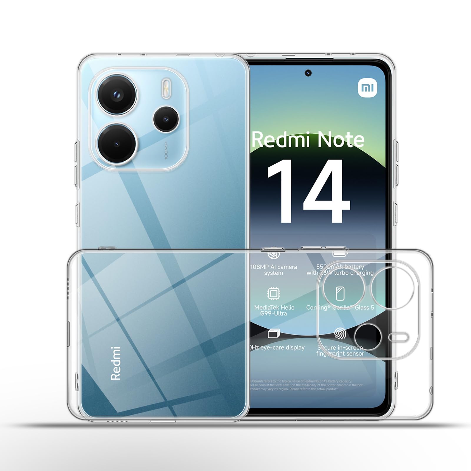 QULLOO Crystal Clear Hülle Für Realme 14 / 14T 5G – Transparente TPU Schutzhülle, Ultra Dünn & Stoßsicher