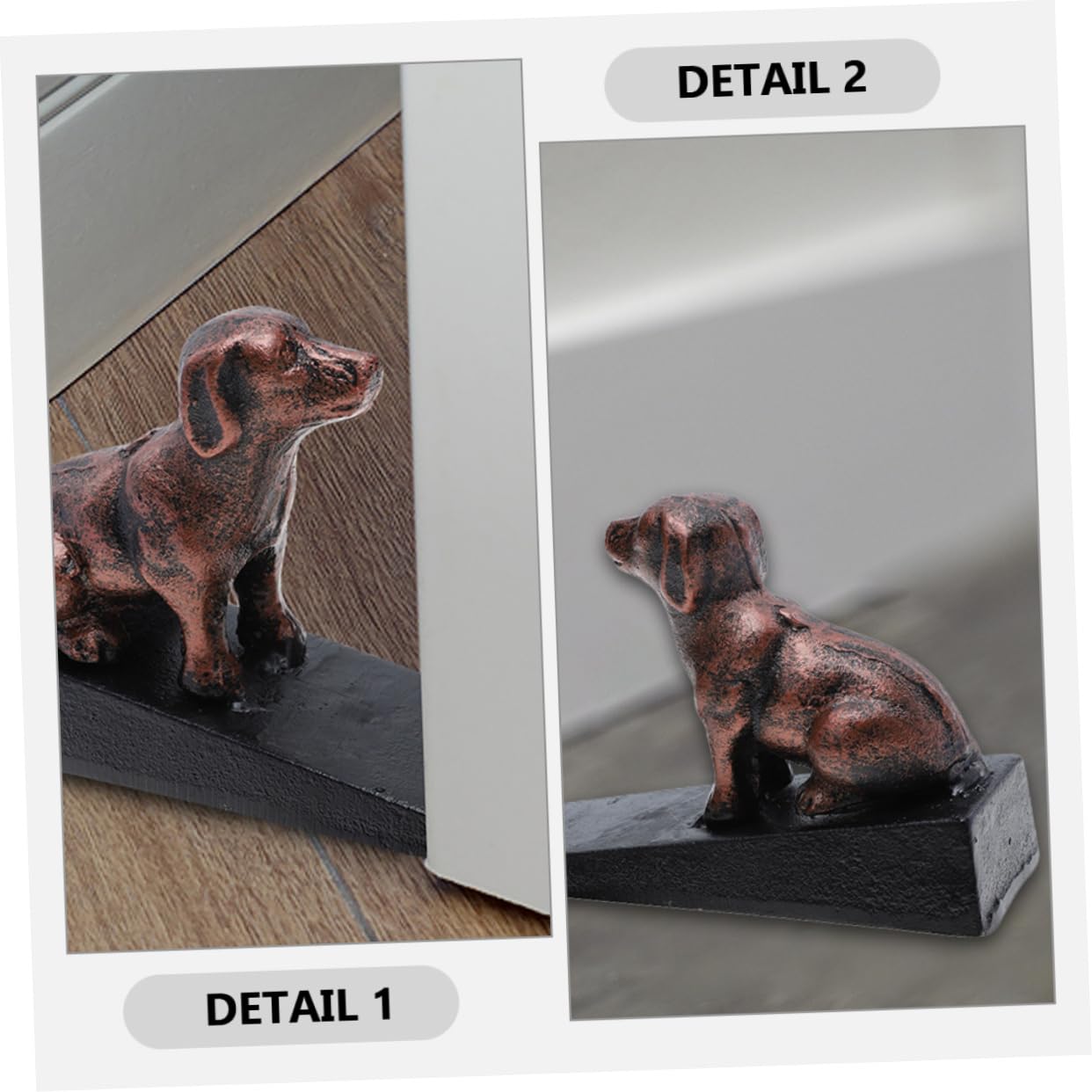 Türstopper Hund aus Gusseisen, Dekorative Figur mit Anti Rutsch Schutz