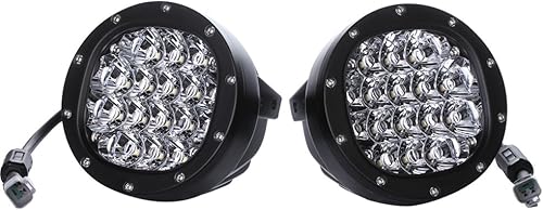 1 par de luces LED redondas de conducción de 7 pulgadas, 140 W, 14000 lm, parachoques delantero, parrilla, focos para Offroad Jeep Wrangler JK TJ YJ