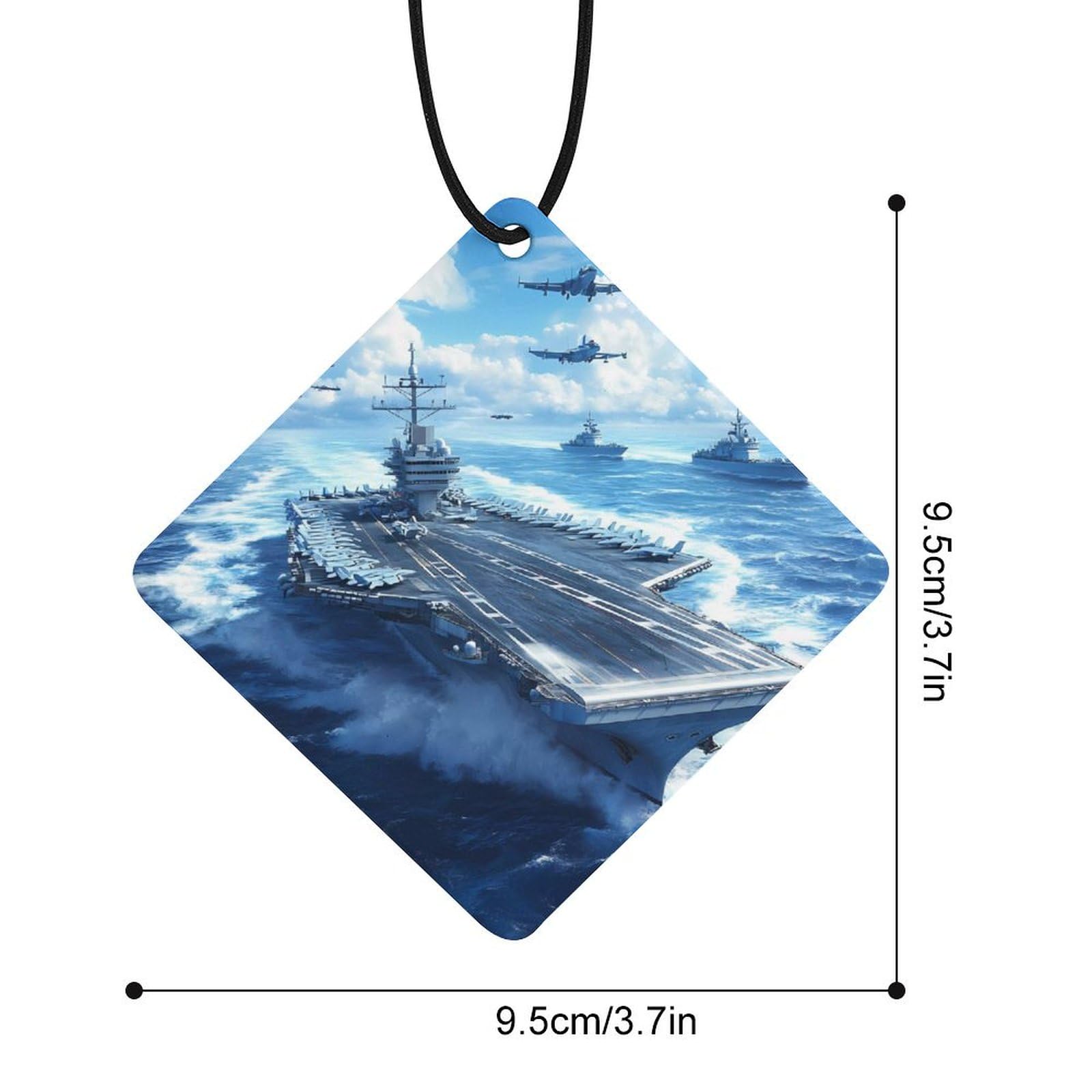 Aircraft Carrier Warship Car Air Freshener Hanging Aromatherapy Tablets for Car Accessories Rhombus