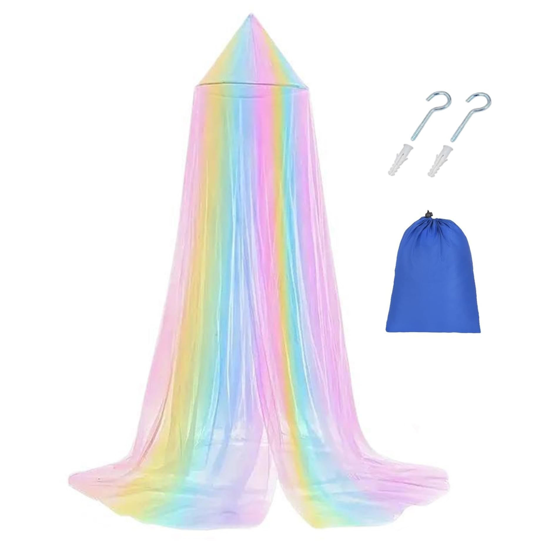 Princess Bed Canopy For Girls - Extra Large Dome Mosquito Net With Hook, Foldable For Bedroom Decoration