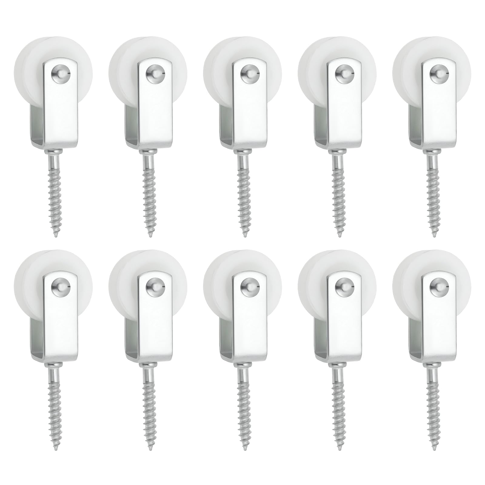 Create Idea 10Pcs 30Mm Pulley Rope Nylon Hanging Pulleys Clothesline Pulleys For Indoor Patios Balconies Rooftop Walls Installations 38X6mm