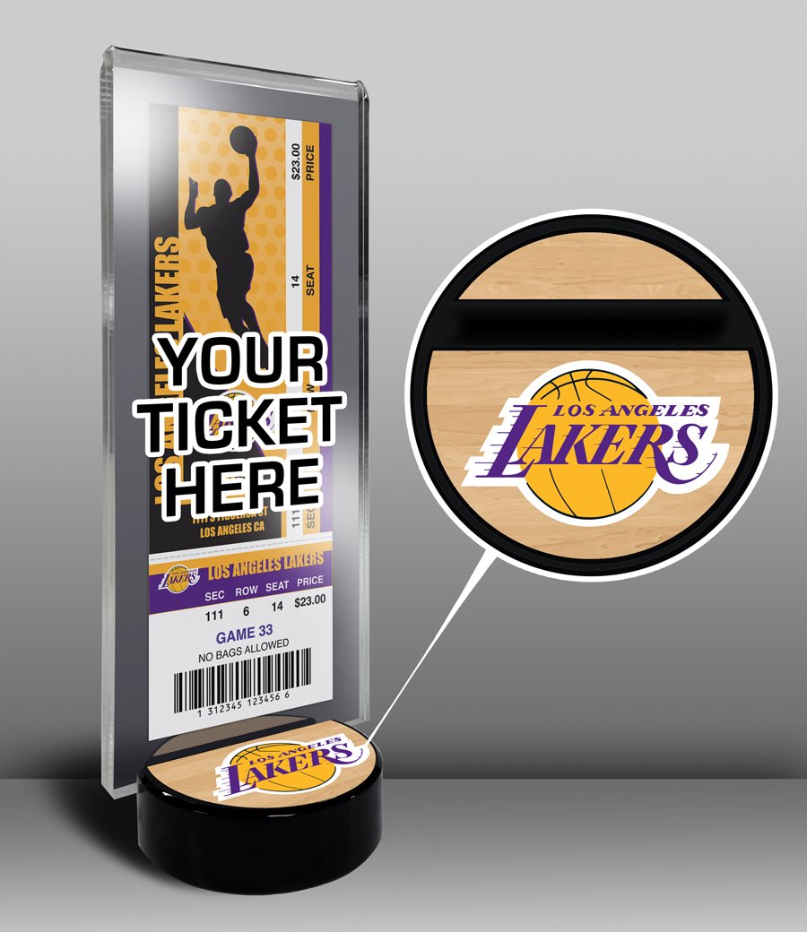 NBA Los Angeles Lakers Ticket Display Stand, One Size, Multicolored