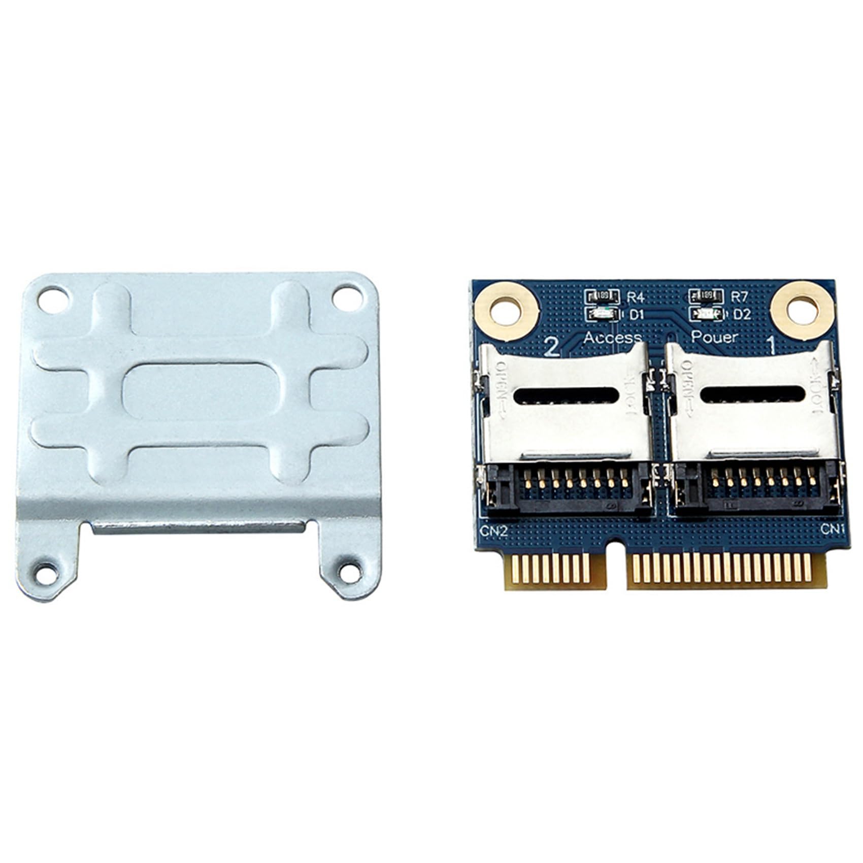 3 x 2 SSD HDD per computer portatile Dual Micro-SD SDHC SDXC TF a PCIe lettore di schede di memoria MPCIe a 2 schede SD PCI-E adattatore