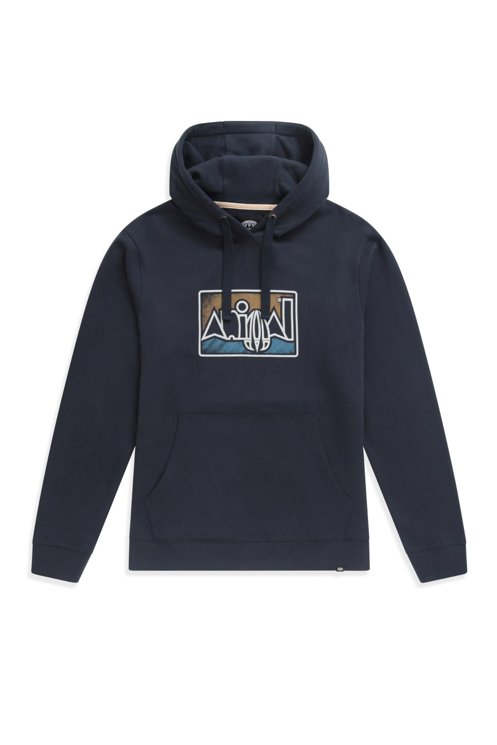 Animal Men's Dark Blue 'River' Lightweight Casual Long Sleeve Soft Cotton Graphic Hoodie Extra Small