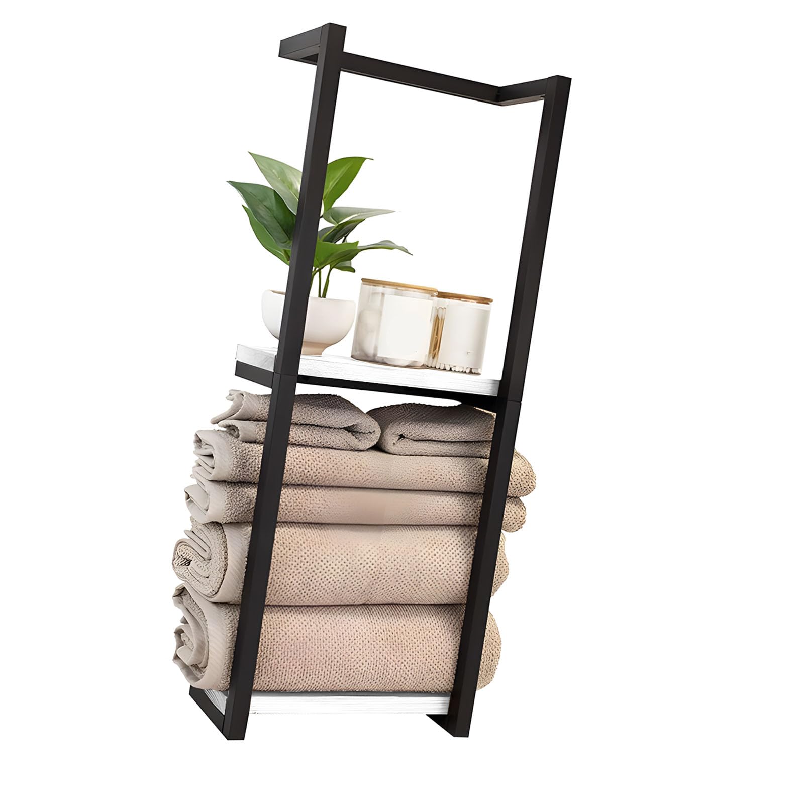 Multifunctional Space Saving Bathroom Towel Rack Shelf for Efficient Storage and Decoration Easy Install Storage Rack