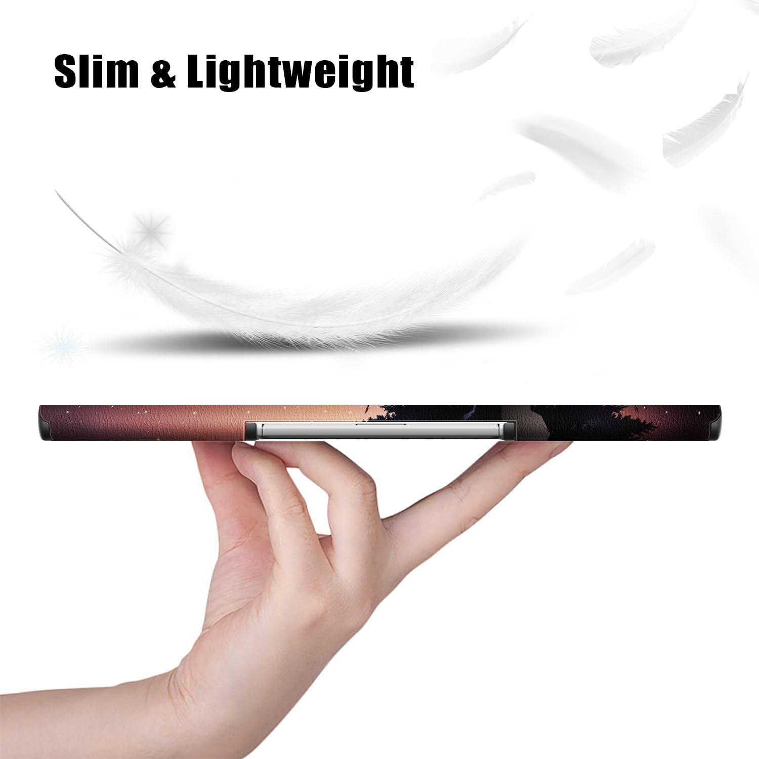 Case Compatible with Lenovo Tab Plus (TB351FU) 11.5 inch 2024 Cover,Slim Stand Back Shell Protective Smart Cover with Auto Wake/Sleep Function,Dusk image 3