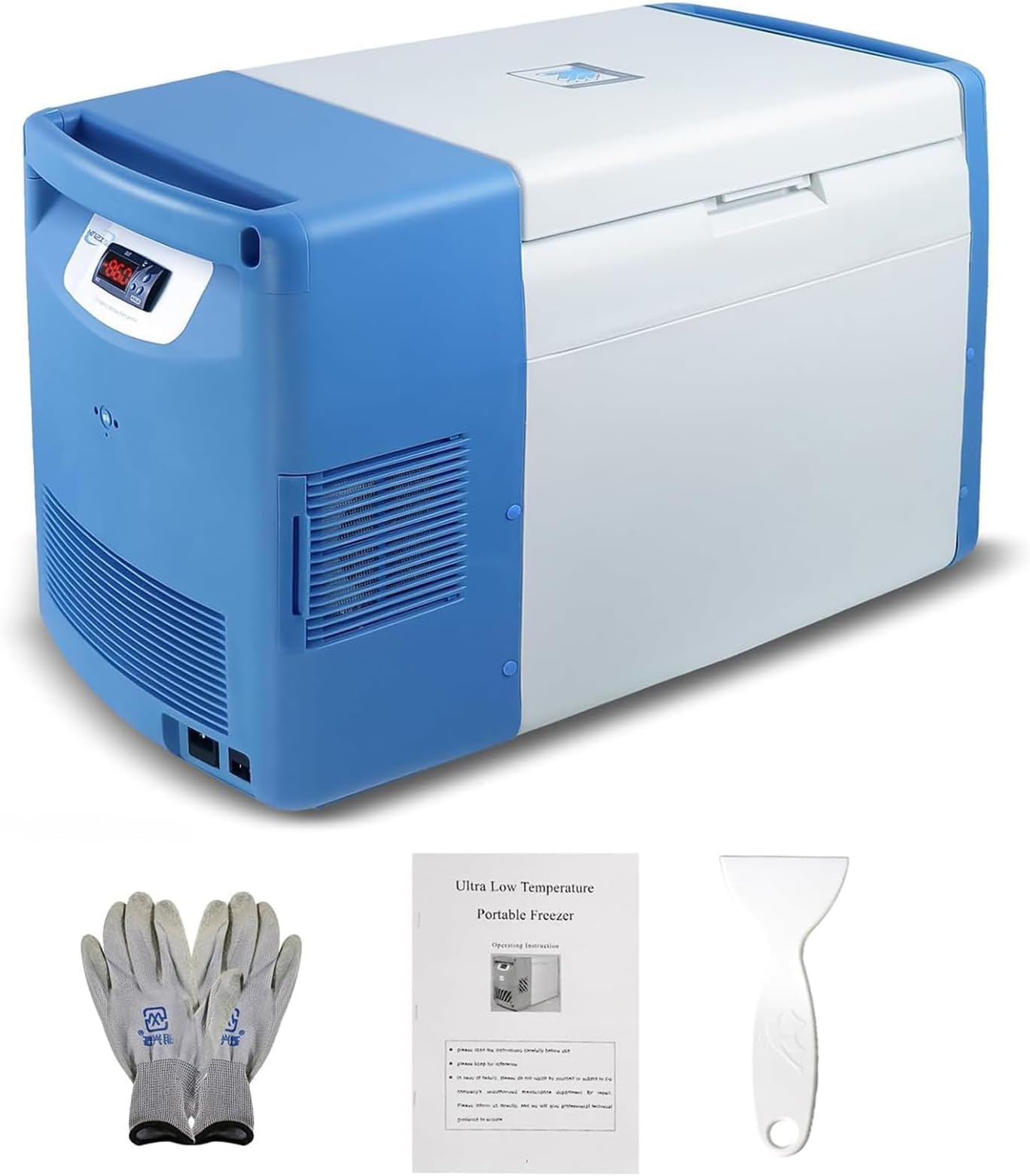0.8 Cu.Ft Ultra Low Temperature Freezer -123 ยฐF, Portable Lab Cryogenic Freezer Refrigerator Digital Display, Silent Operation & Compact Size, Lab Freezers for Research/Biotech Use/Sample Preservation