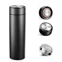 17oz Insulated Water Bottles,Stainless Steel Double Wall, Vacuum Flask, Travel Tumbler, Metal Water Bottle, BPA Free, Keep Hot and Cold Black