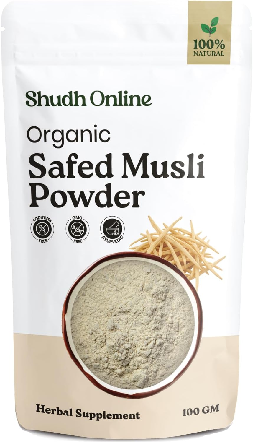 Safed Musli Root Powder, White Musli, Swet Musli, Chlorophytum Borivilianum (100 Gram)