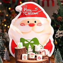 Christmas Treats Individually Wrapped Candy, Marshmallow Cute, Strange Present, Candy, Gummy, Soft Candy, Christmas White Marshmallow Gift, 15.2 oz 440 g Bag Approx. 50 Pcs