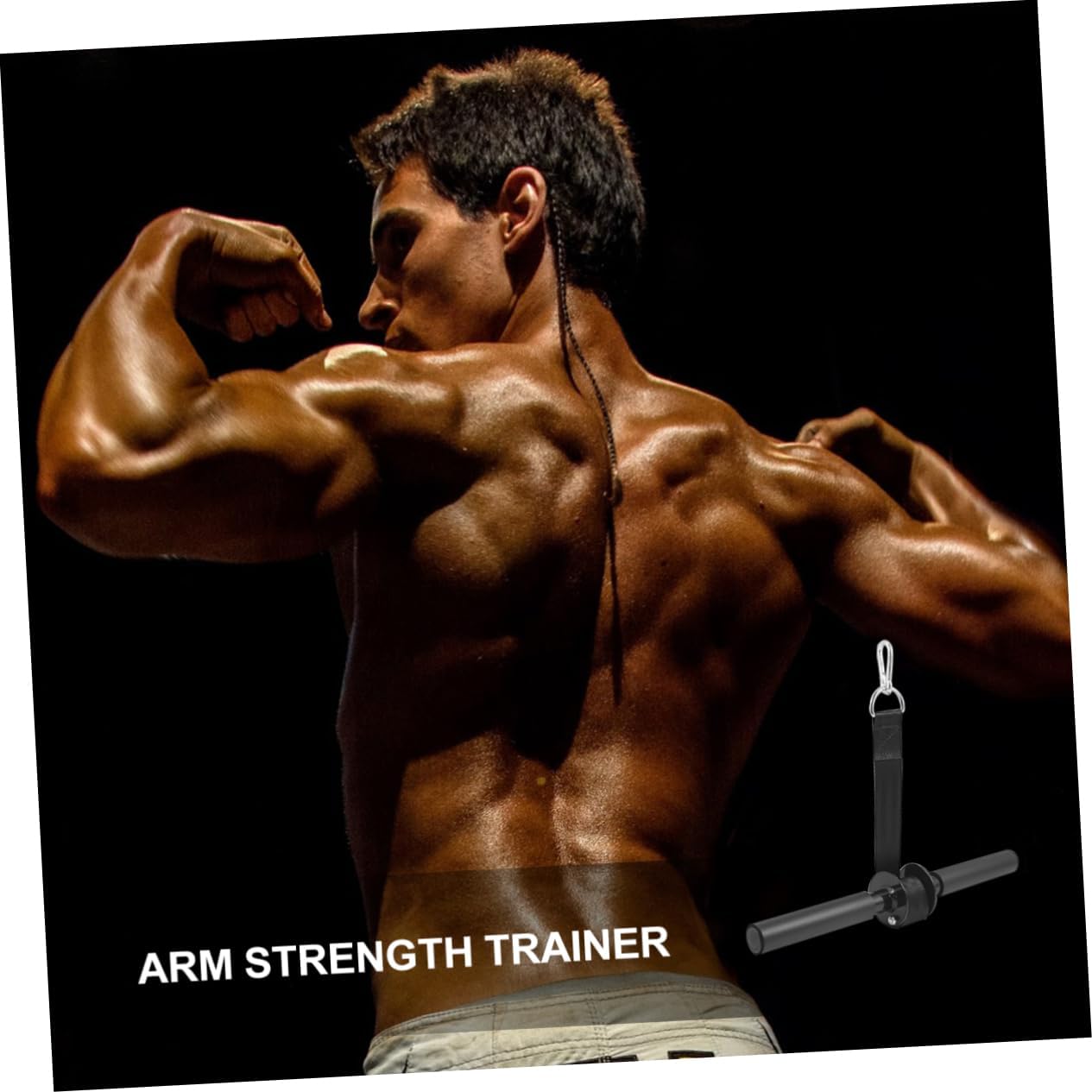 1Pc Portable Forearm Wrist Roller Trainer Weight Bearing Arm Strength Fitness Equipment for Enhanced Grip and Forearm Strength for Sports Training and Home Workouts