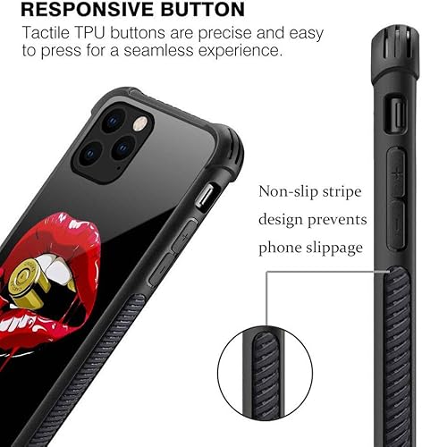 Vista 144 de Funda compatible con iPhone 12/12 Pro, funda de invasión de vaca alienígena OVNI, parte trasera de vidrio templado + funda protectora de silicona
