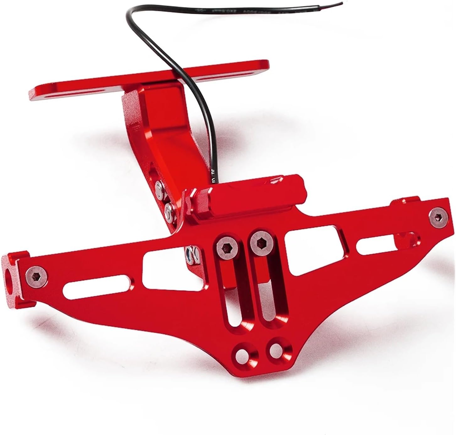 Motorcycle License Holder Registeration Plate Frame Mount Aluminium Ak550 Frame Moto Number(Yellow)