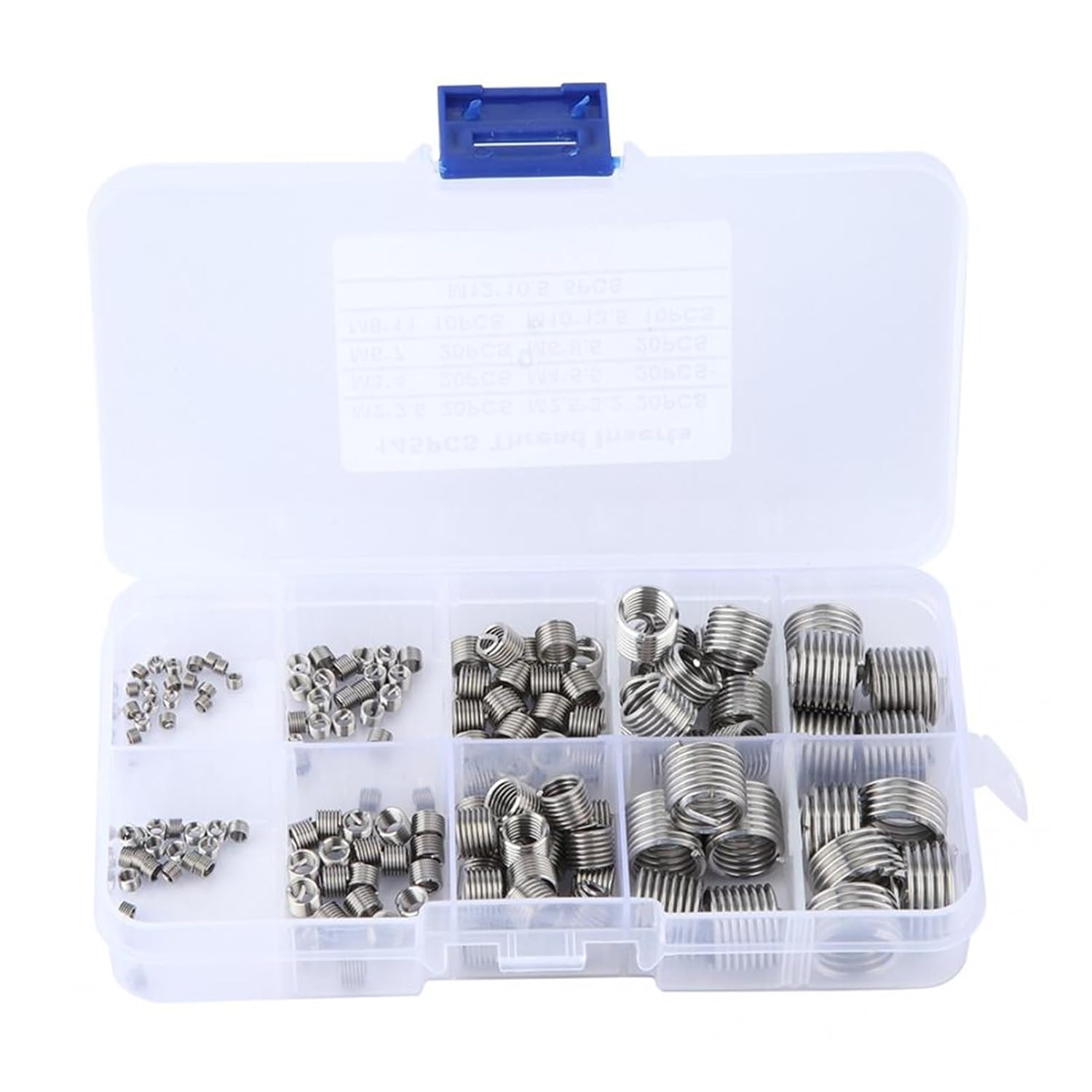 Screw Thread Repair 145Pcs/set M2-M12 Stainless Steel Wire Screw Sleeve Thread Repair Insert Kit Tool Set Nicely