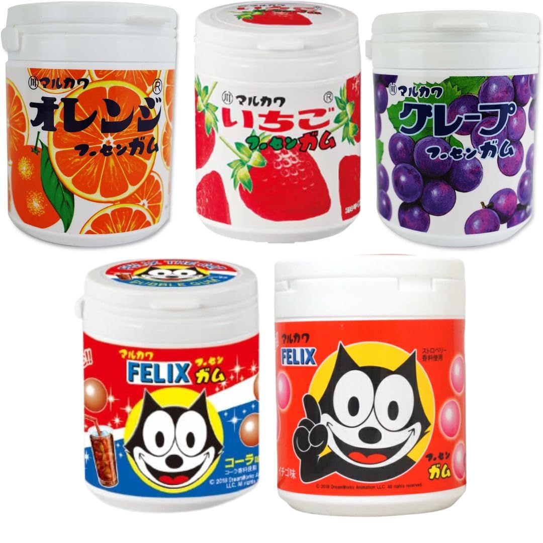 ふーせんがむ Amazon | マルカワ ガム ボトル 全種類セット オレンジ いちご