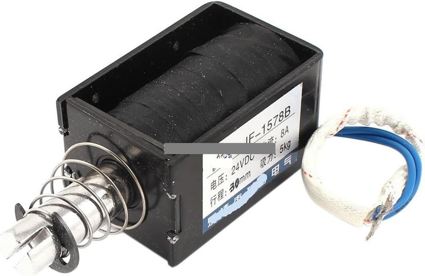 JF-1578B DC 12V 5Kg 30mm Open Frame Push Pull Solenoid Electromagnet