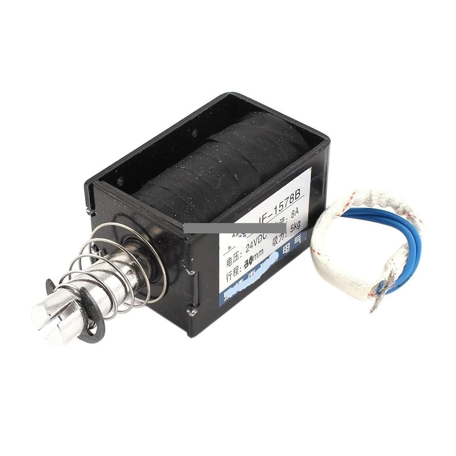 JF-1578B DC 12V 5Kg 30mm Open Frame Push Pull Solenoid Electromagnet