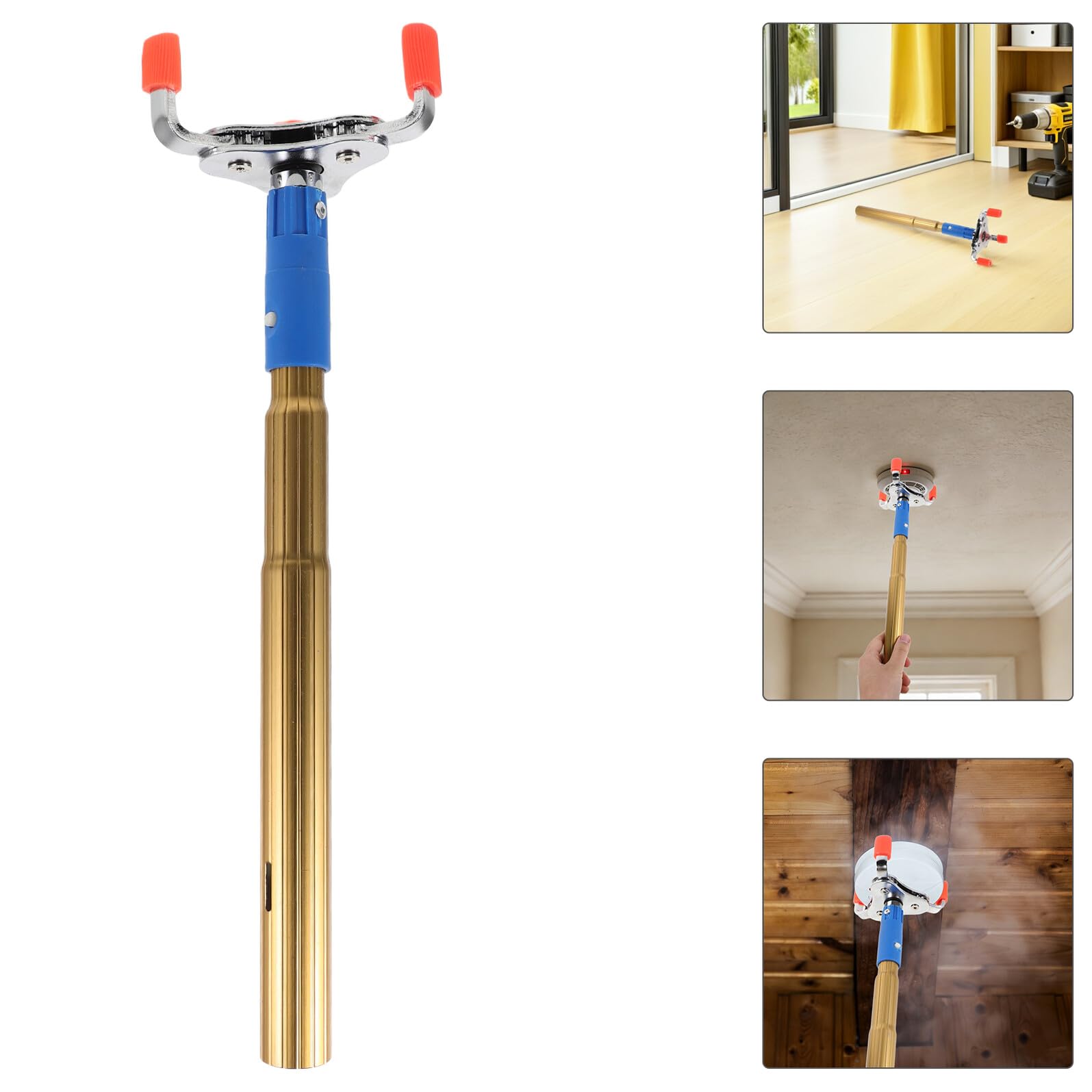 Herramienta de Desmontaje para Detector de Humo Tamaño Pequeño, Aleación de Aluminio Ligera, Cabezal con Garra para Techos Altos, Accesorio con Poste de 30 Cm para Mantenimiento