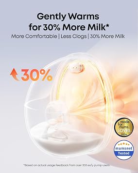 eufy Breast Pump S1 Pro, Wearable Breast Pump with Heating Technology | Electric and Hands-Free, Portable Charging Case, App-Controlled Smart Rhythm, Hospital-Grade Suction, Ultra-Quiet