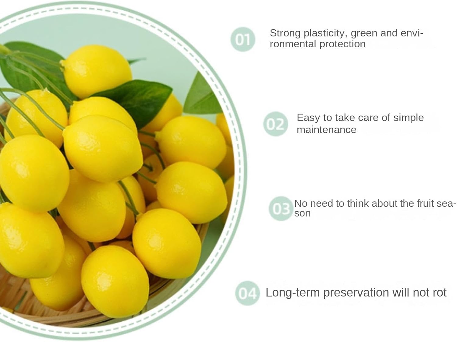 Plastic Fruits for Decoration Artificial Lemon String Simulation Fruit Model Suitable for Party Decoration Lifelike Simulation Fruits