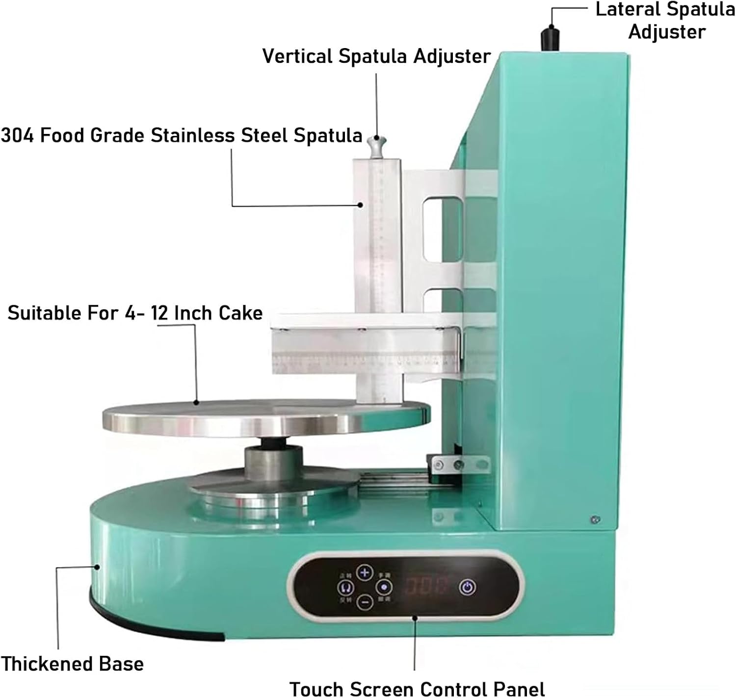 Automatic Cake Cream Spreading Coating Filling Machine Electric Cake Bread Cream Decoration Spreader Smoothing Machine,White