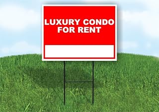Luxury condo for rent-1 Write On Me Red 18x24 in Single Sided Yard Road Sign w/Stand