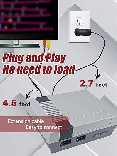 Miniatura 6 de Classic Edition Mini Retro Game Console,AV Output Plug & Play Classic Mini Video Games, Built-in 620 Games with 2 Classic Controllers, Birthday