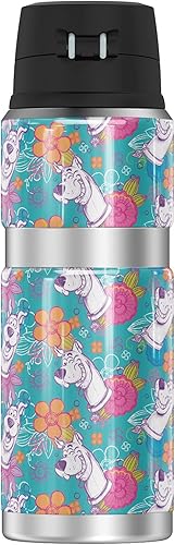 Miniatura 2 de Scooby-Doo Flower Pattern THERMOS - Botella de acero inoxidable con aislamiento al vacío y doble pared, 24 onzas