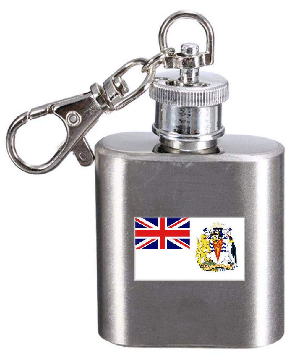 Flasque porte-clés gravé drapeau Antarctique, une idée cadeau originale pour homme