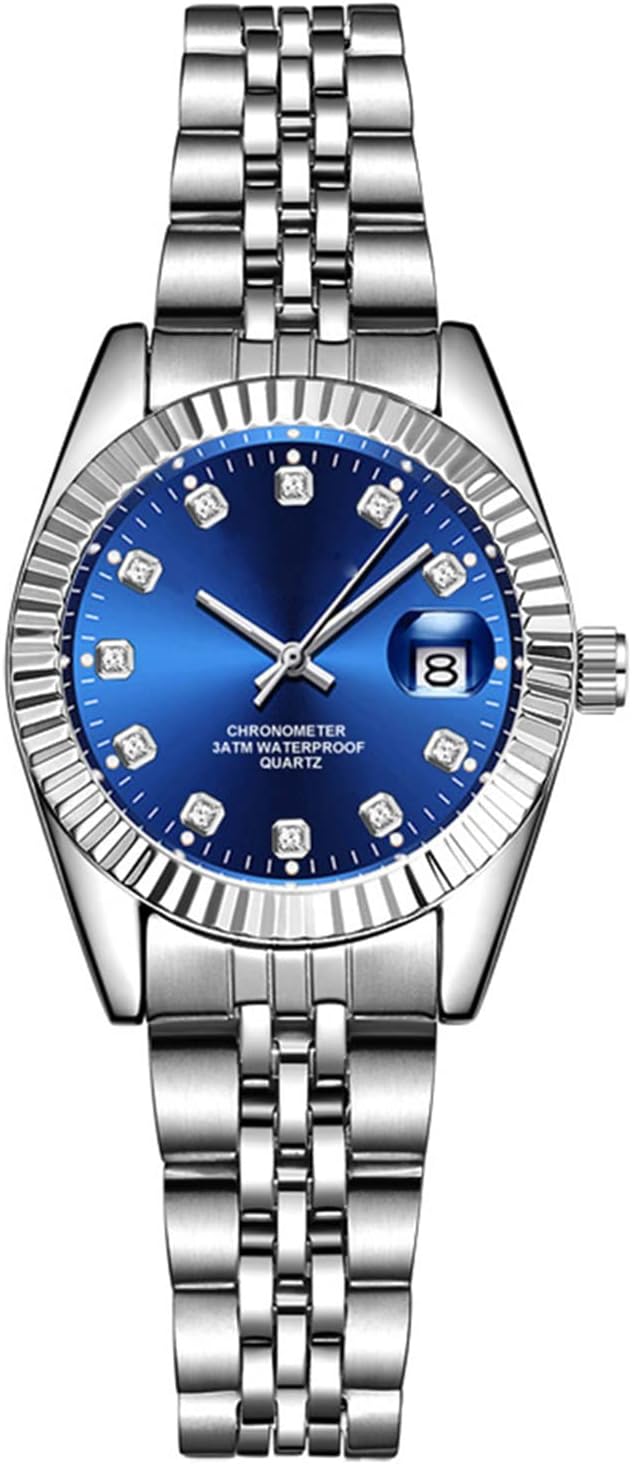 BESTKANGBESTKANG Luxury Womens Quartz Analog Watches Rhinestone Calendar Waterproof Luminous Gold Silver Two Tone Stainless Steel Watches