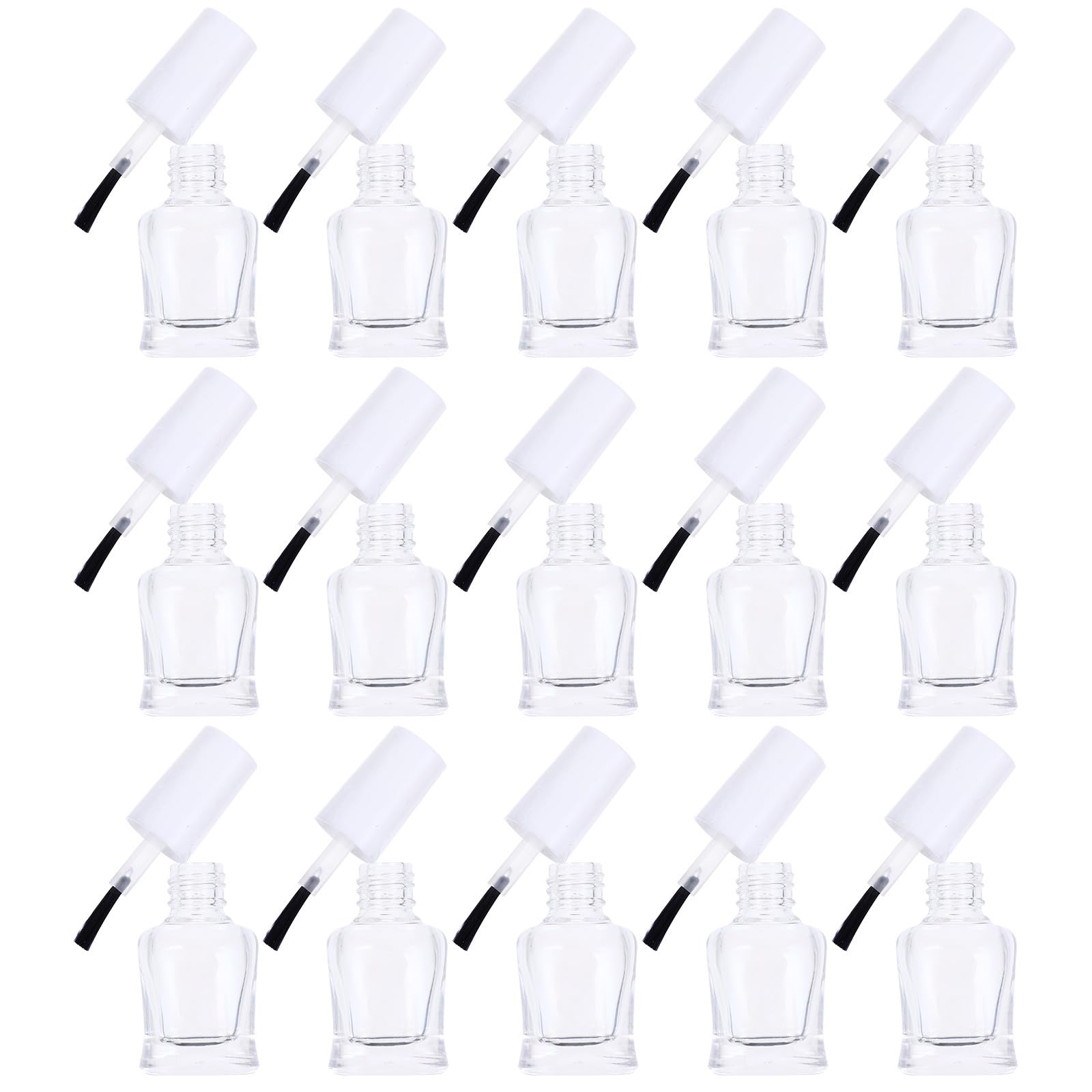 Flacons en verre cylindriques 5ml Homoyoyo avec pinceau pour vernis et manucure DIY x20 - 8