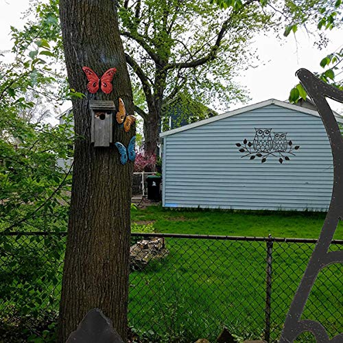 Metal Owl Decor On Branch Wall Sculpture Art, Rustic,13.8 X 8.7 X 0.4 Inches #TOP6