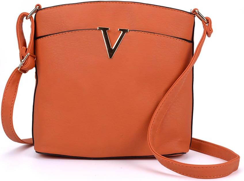 SALLY YOUNG fashion women cross body metal bar handbags (orange)
