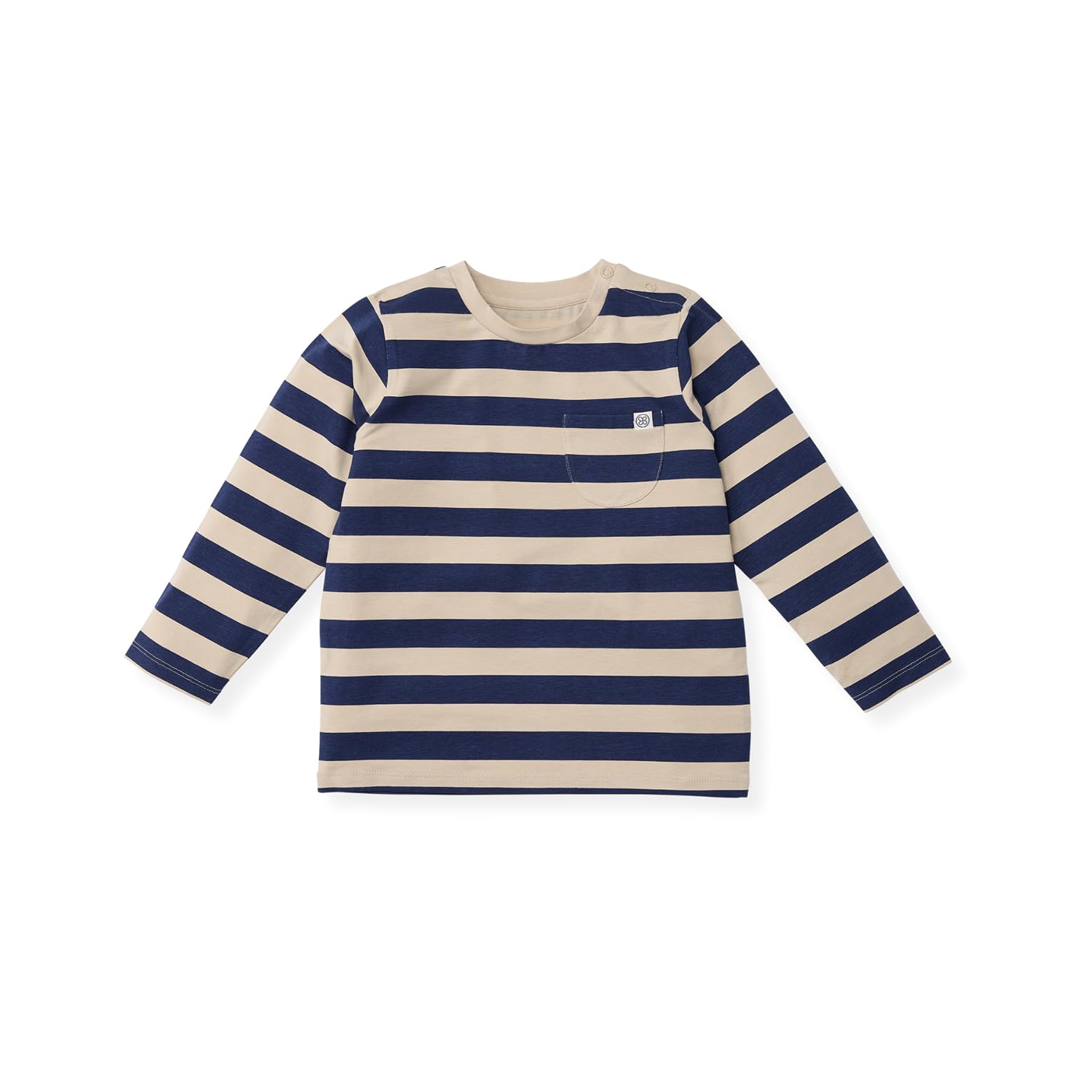 Cloby Baby Long Sleeve Shirt/Langarmshirt - mit UV-Schutz (UPF 50+) - für Jungen und Mädchen - Navy Stripe - blau/beige (Gr. 12-18 Monate)