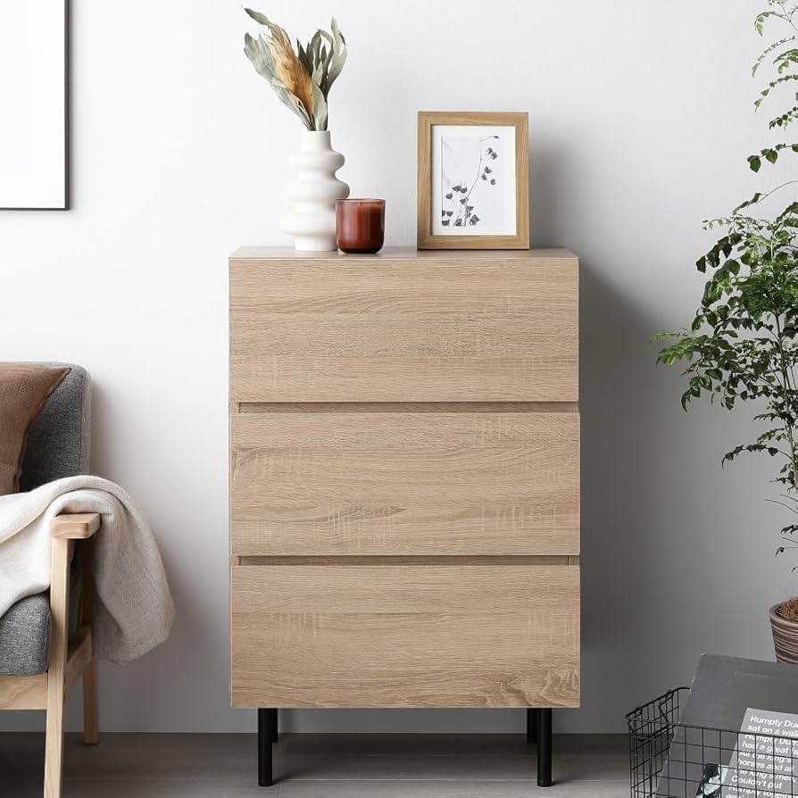 RASIK 脚付きチェスト 大容量 スリム3段 幅40cm ブラウン RASIK 脚付きチェスト 大容量 スリム3段 幅40cm ブラウン Amazon