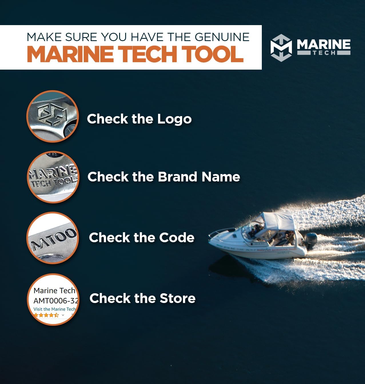 Marine Tech Tools 40mm Pin Wrench (AMT0018) with L-6 Pins, Mercury Verado Trim Spanner Wrench, Mercury Outboard Tools, Fits on Mercury Verado 175-350HP