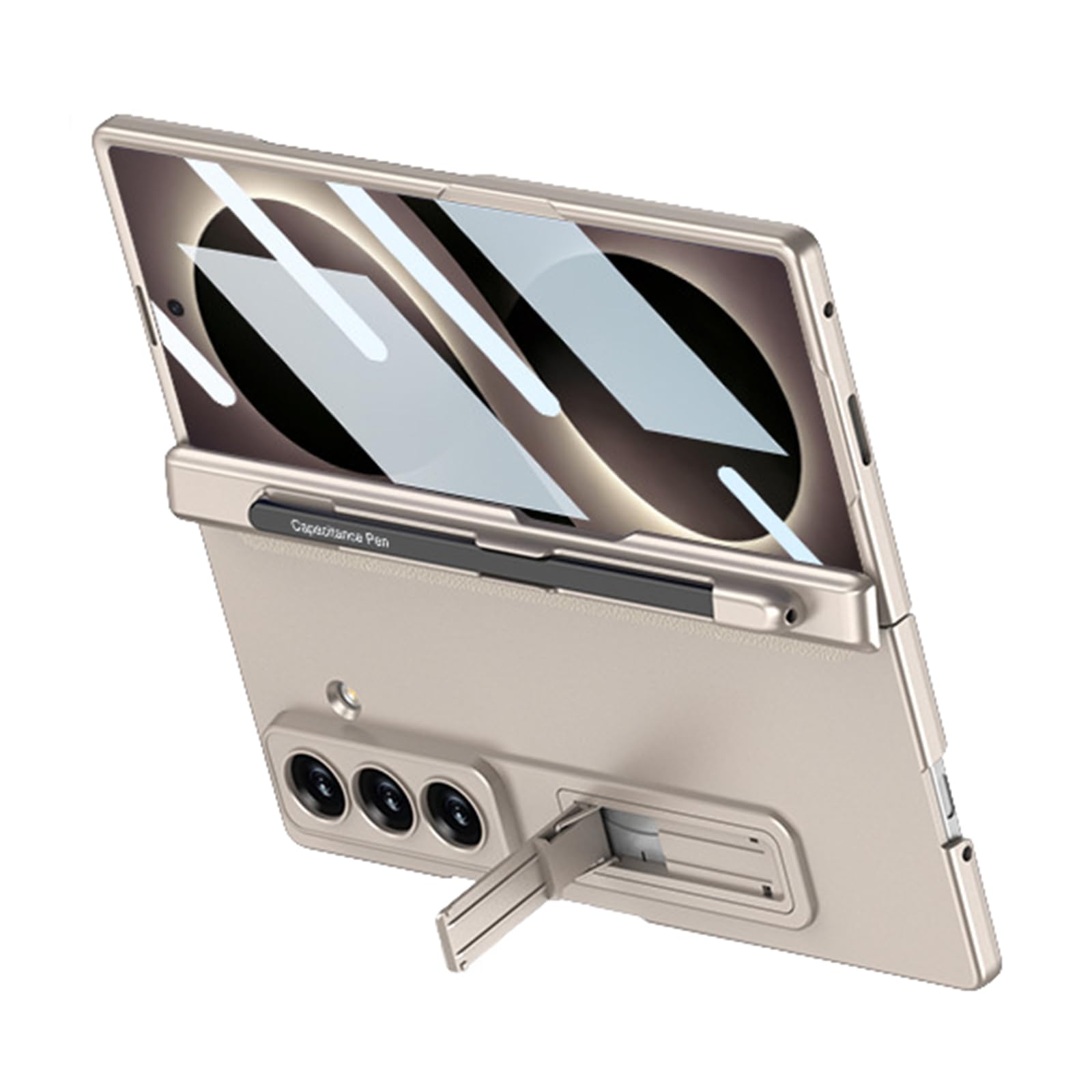 Custodia con cavalletto for Samsung Galaxy Z Fold 8 Ultra | Con slot for penna S, protezione cerniera, guscio antiurto dello schermo(Gray)