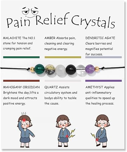 Miniatura 6 de Fuqimanman2020 Pulsera elástica de cristal espiritual de 0236in con 7 chakras piedra natural curativa con tarjetas de significado cuentas de cuarzo