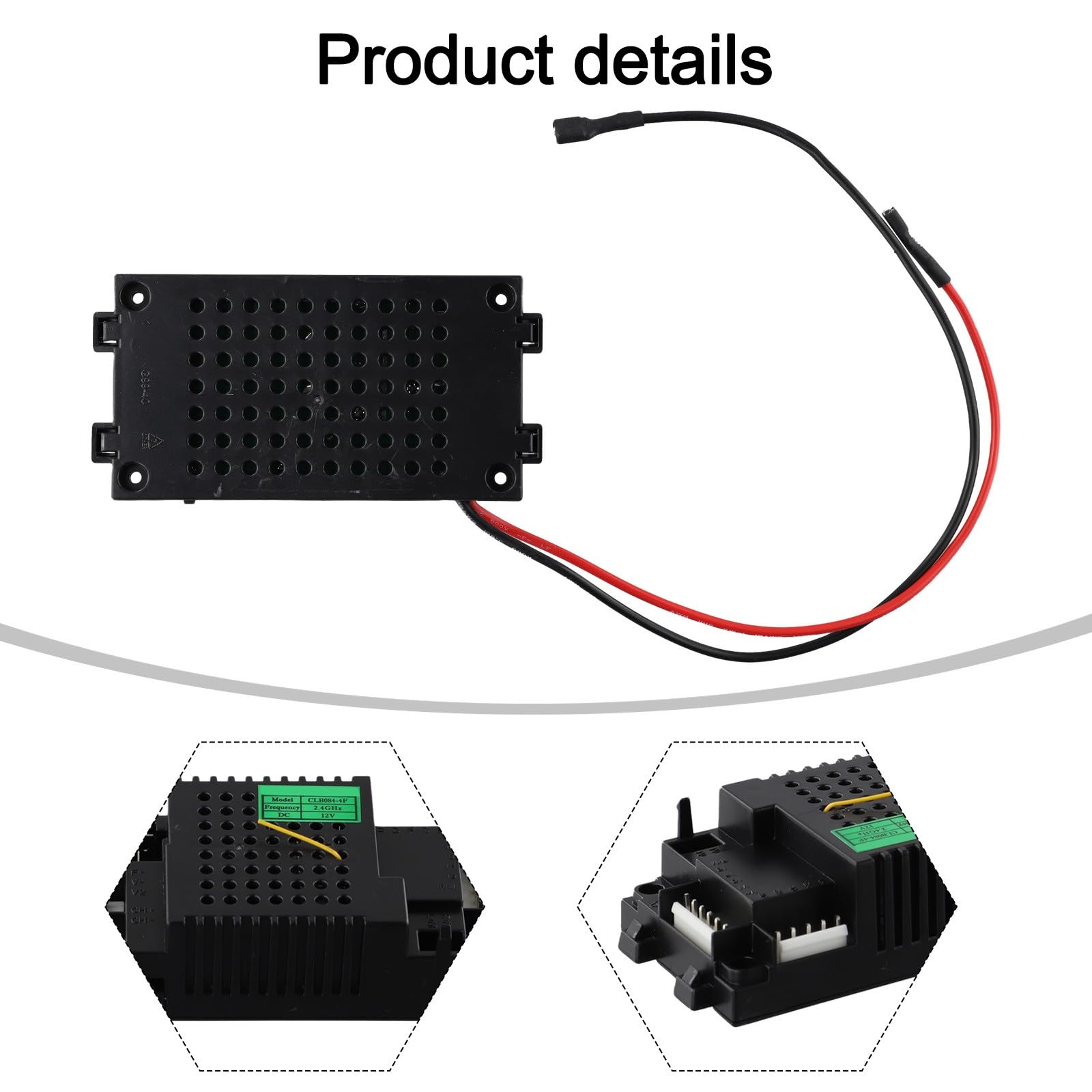 CLB084 Moduł pilota zdalnego sterowania dla dzieci, 12 V, 6 V, kompatybilny z CLB084-4D CLB084-4F CLB084-1C do części zamiennych do pojazdów elektrycznych dla dzieci (CLB084-4D 12V)