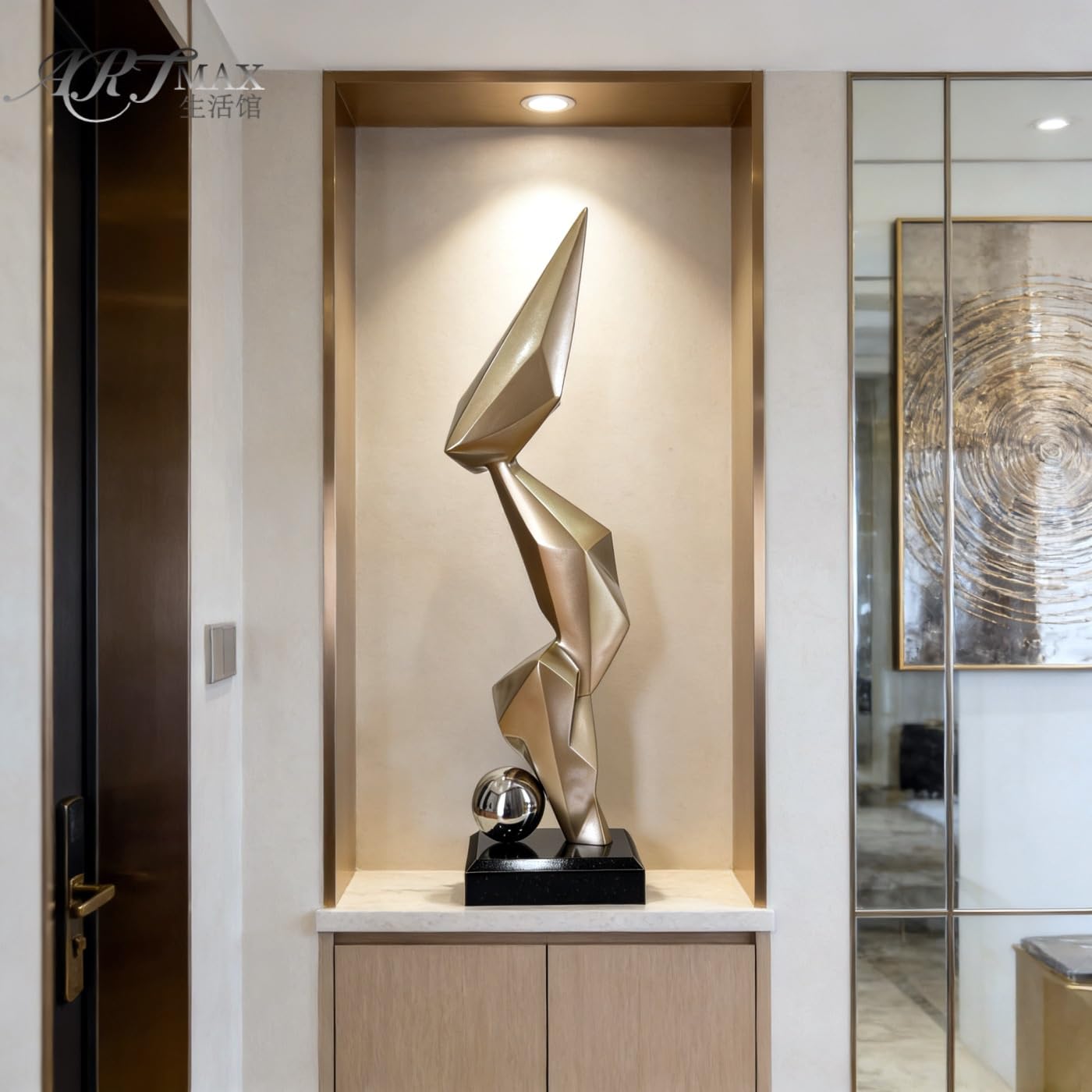 Moderna Adornos decorativos interiores Muebles for el hogar Esculturas geométricas tridimensionales Piezas de arte Estatua