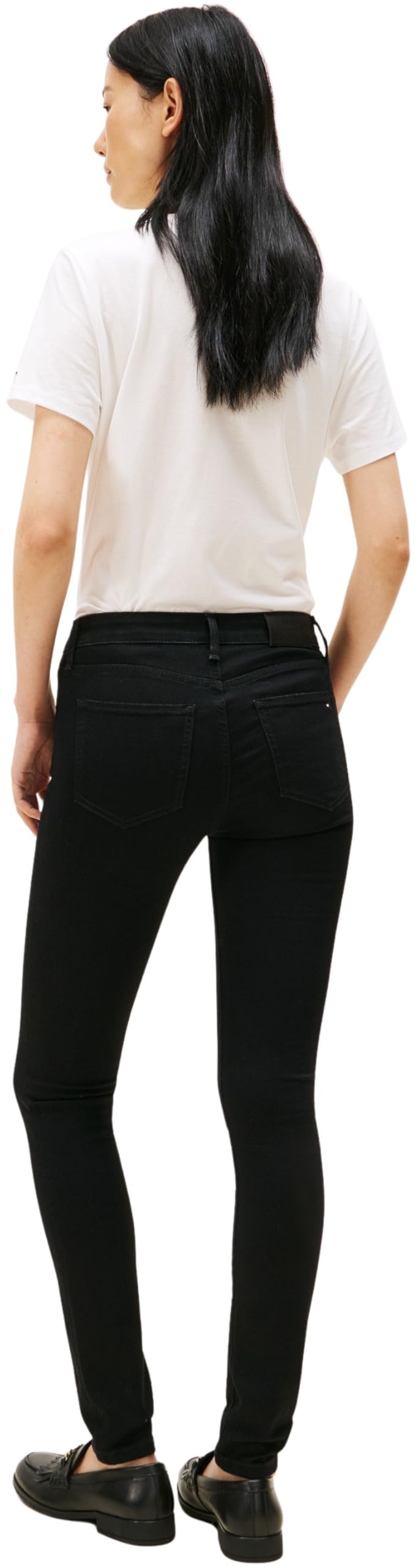 Tommy Hilfiger Damen Skinny DNM Black Como Skinny Rw Ww0ww46720
