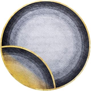 WINON Tappeto Tappeti Nordic Rotonda Tappeto Tenda Area Rugs da Letto Soggiorno Tavolino Moderno Pavimento scendiletto Carpet (Color : Grigio, Dimensione : 100cm)