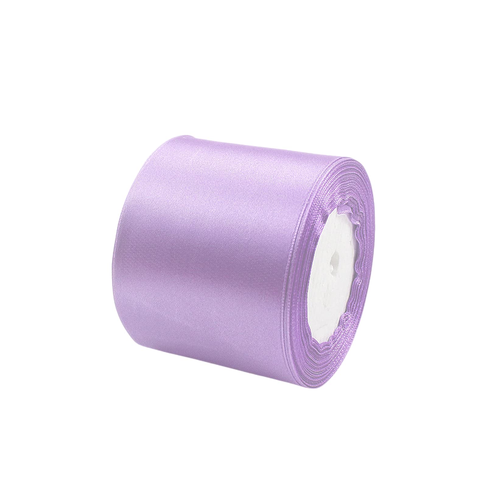 75mm Wide Violet Ribbon for Gift Wrapping, Wedding Car Ribbon 3 Inch Large Satin Ribbon Violet Christmas Ribbon, 23m Fabric Thick Ribbon for Crafting Hair Bow Bouquets Floristry Cake Decorations