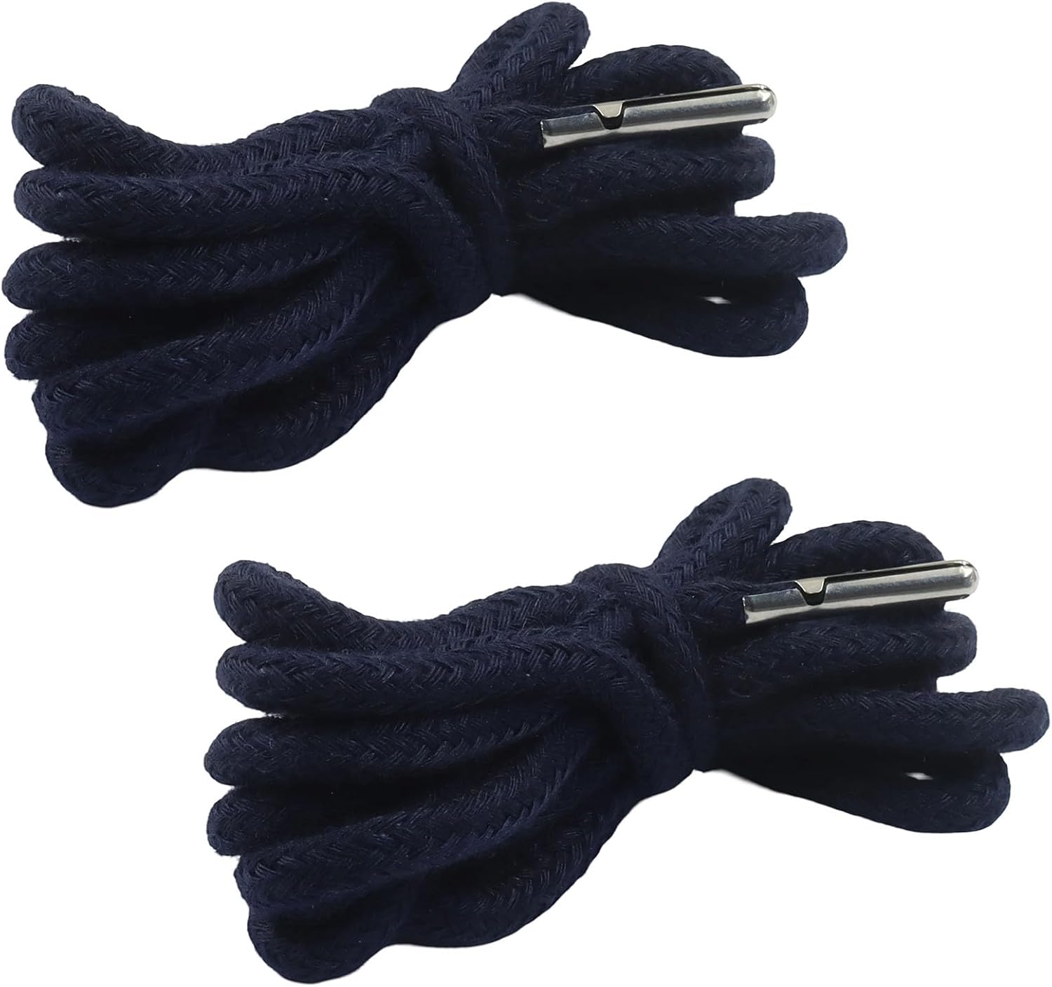 2PCS Hoodie Drawstring Cords Replacement, 51 Inch/130cm Length with Easy Threader for Hoodies, Sweatpants, Jackets & Pants, Navy Blue