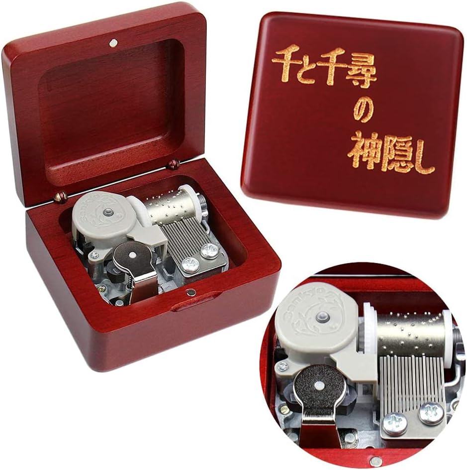 Sinzyo Music Box Vintage Wood Carved Mechanism Musical Boxs For Birthday Gift Valentine's Day Christmas Day(Always With Me -Wine Red Box)