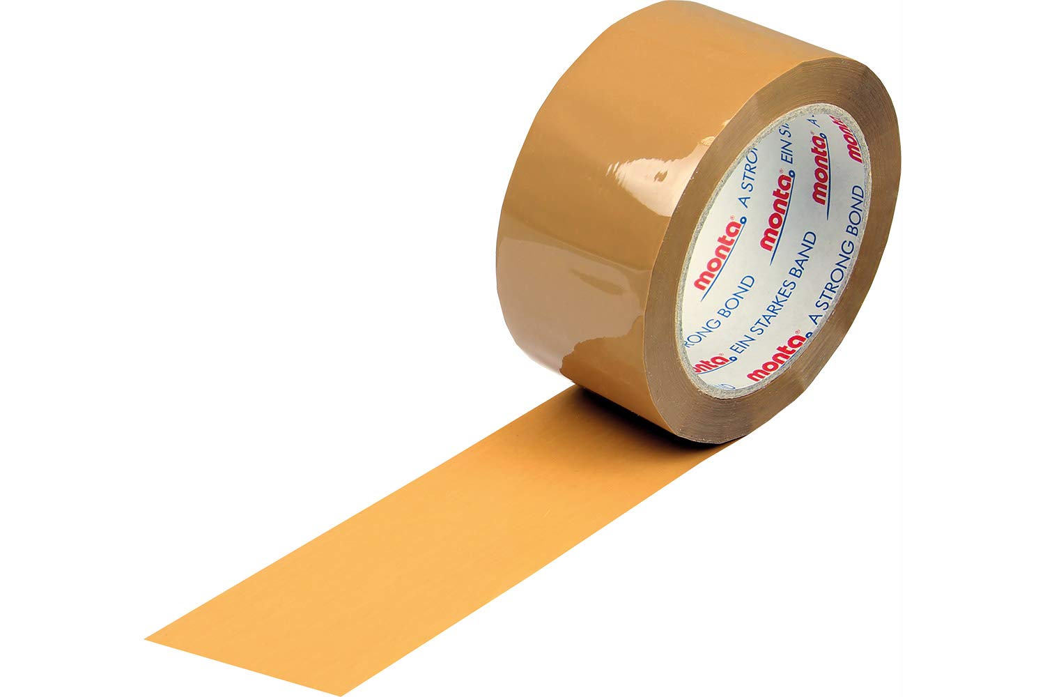 36 Rollen PP-Packband, 50mm breitx66lfm, 57µ, braun, leise, monta 315, Naturkautschukkleber
